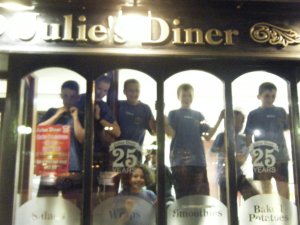 St. Finbarr's BNS celebrating their All Ireland victory @ their sponsors Julie's Diner in Bantry