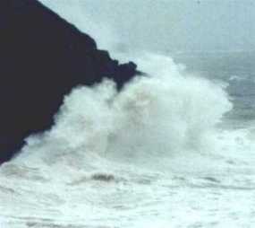 waves near Dunmore, County Waterford. 