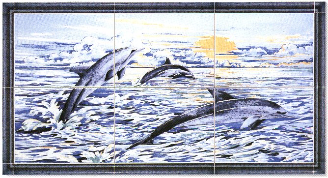 6 piece dolphin panel