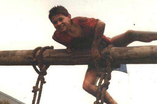 David Nolan at home on the monkey ropes