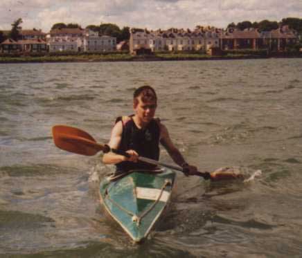 Venture leader Paddy sea canoeing in our own Blue lagoon.