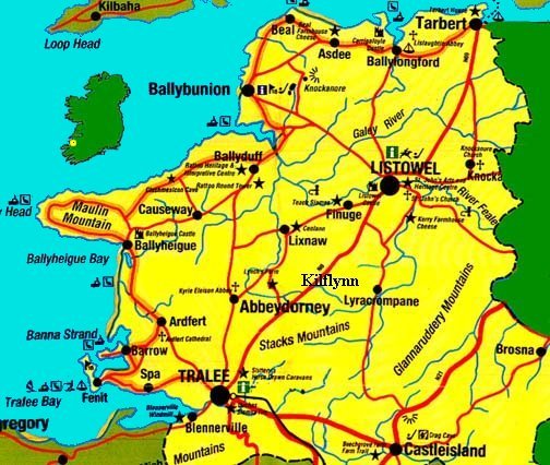 Map of Villages and Towns of North Kerry