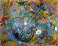 Daisy and Violin abstract