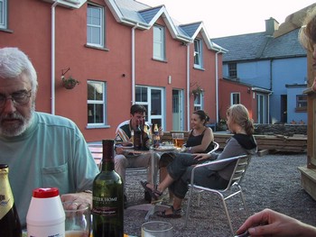 Outdoor living! A barbeque in the new Village Hostel courtyard