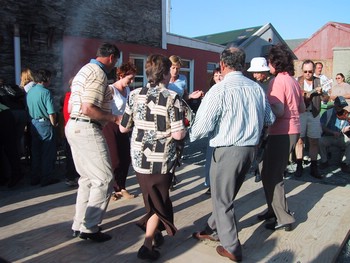 Traditional step dancing. Usually in the summer the local group get together.