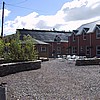 The new hostel courtyard. Looking a bit bare but the plants should be through by the summer.