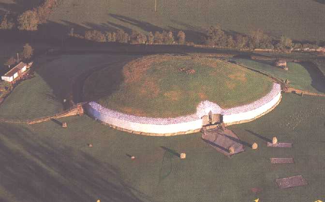 Aerial view of Newgrange.