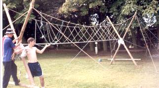 The monkey Bridge built on camp