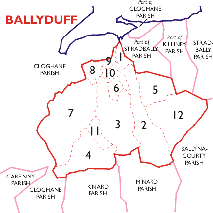 Townlands of Ballyduff in County Kerry