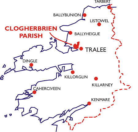 Location of Clogherbrien in County Kerry