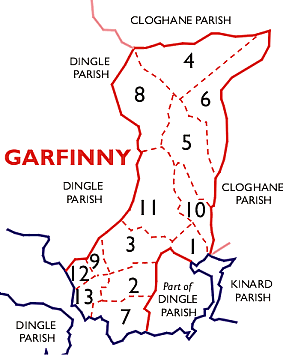 Townlands of Garfinny in County Kerry