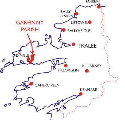 Location of Garfinny in County Kerry