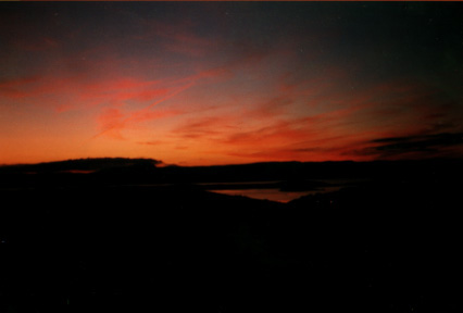 Sunset.