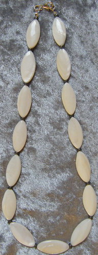 Mother of Pearl ovals and Hematite necklace
