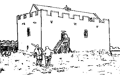 Sketch of the castle when first built