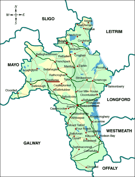 Map of Roscommon