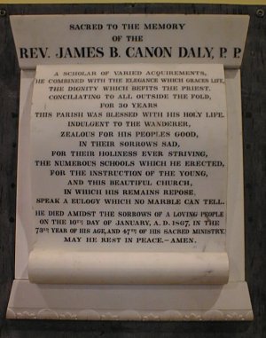 Canon Daly's Plaque