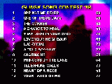 Picture of the Glinsk Song Contest Scoreboard, and link to a larger image - 59KBytes