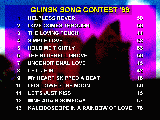 Picture of the Glinsk Song Contest Scoreboard, and link to a larger image (58KBytes)