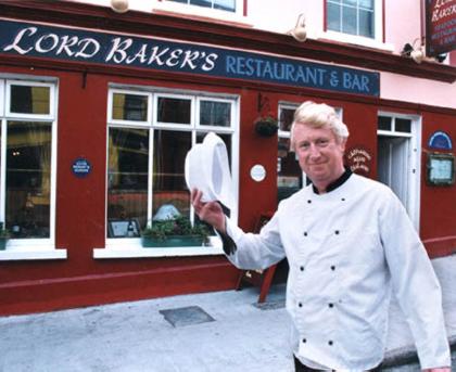 John outside Lord Baker's, Main St, Dingle