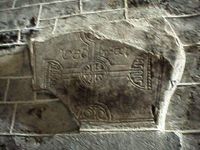 The Embedded Celtic Lettering Headstone