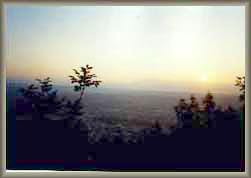 Dawn from the summit of the large mountain