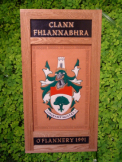 1991 coat of arms (handcrafted in leather and oak)
