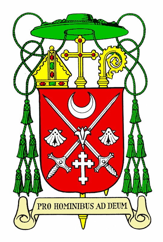 1948 coat of arms (tinctured scan of signed print in archdiocesan archives)