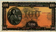 Irish one hundred pound banknote