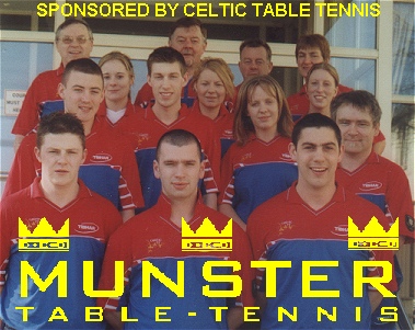 Senior Interpros Team 2003 - Sponsored by Celtic Table Tennis