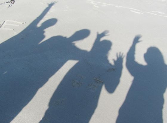 Leaders enjoying the beach too