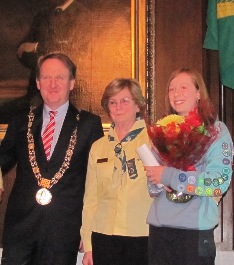Orla Receiving her award
