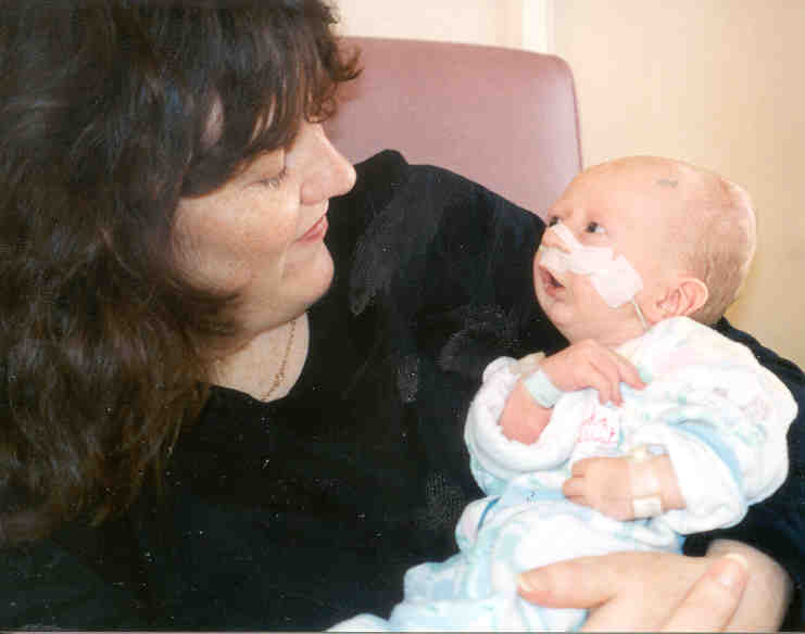 Sam and Mum at 2 weeks