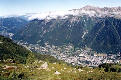 Chamonix and Brevant side of valley